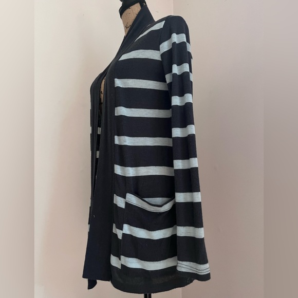 MODlusive Blue-gray and Light-blue Striped Cardigan Size XS - Picture 5 of 5